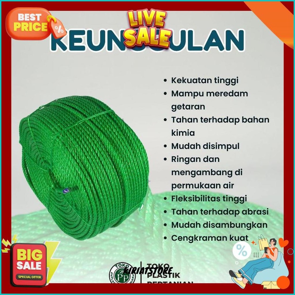 

Tali Tampar Ukuran 2Mm Panjang 220 Meter Bisa Cod
