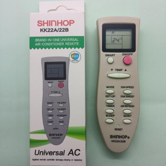 DF65 }} REMOTE REMOT AC CHANGHONG MULTI UNIVERSAL SHINHOP KK22A/22B GROSIR