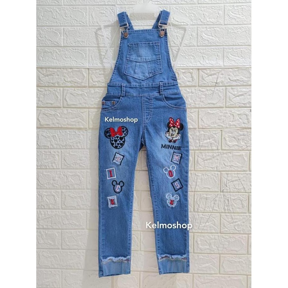 DS16 >> ckpj/overall/wearpack/celana panjang kodok jeans anak perempuan/jumsuit anak termurah/jeans 