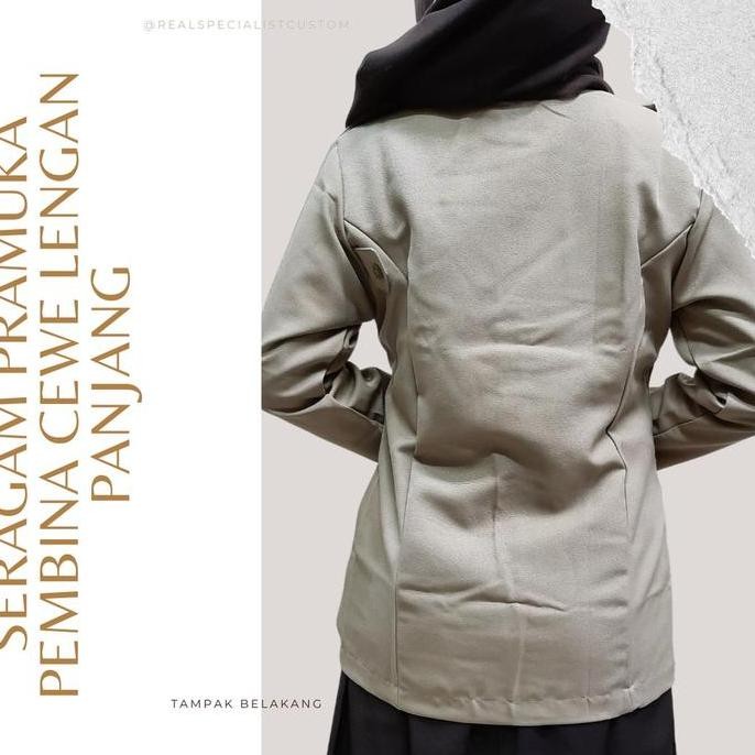 Baju Pramuka Katrina Pembina Cewek Lengan Panjang ( MERK SERAGAM )