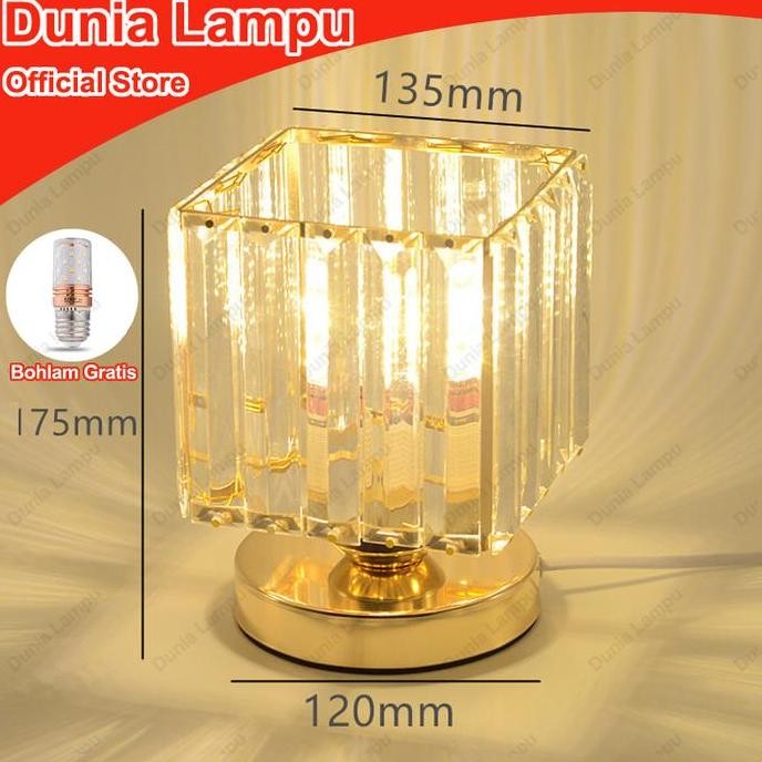 Dunia Lampu Lampu Kristal Plafon Rumah Lampu Ceiling Kristal Kotak Modern Crystal Round Ceiling Lamp
