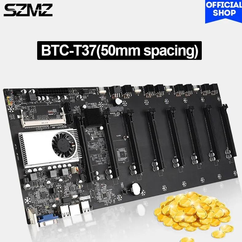 Szmz Btc-T37 Mining Motherboard T37 Mine Miner Rig Plate Cryptocurrency Mining Motherboard