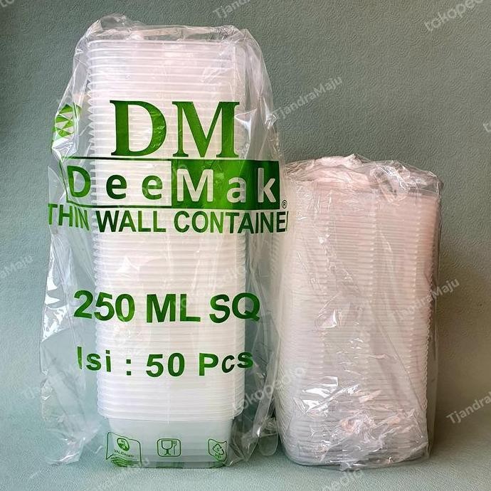 TERMURAH KOTAK MAKANAN/THINWALL SQUARE DM 250ML/250 ML