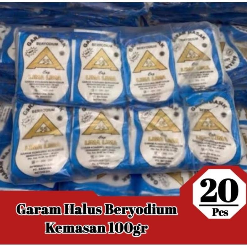 

(Terbaru) 20 Pcs Garam Masak/Garam Dapur/Garam beryodium 100gr (Terlaris)