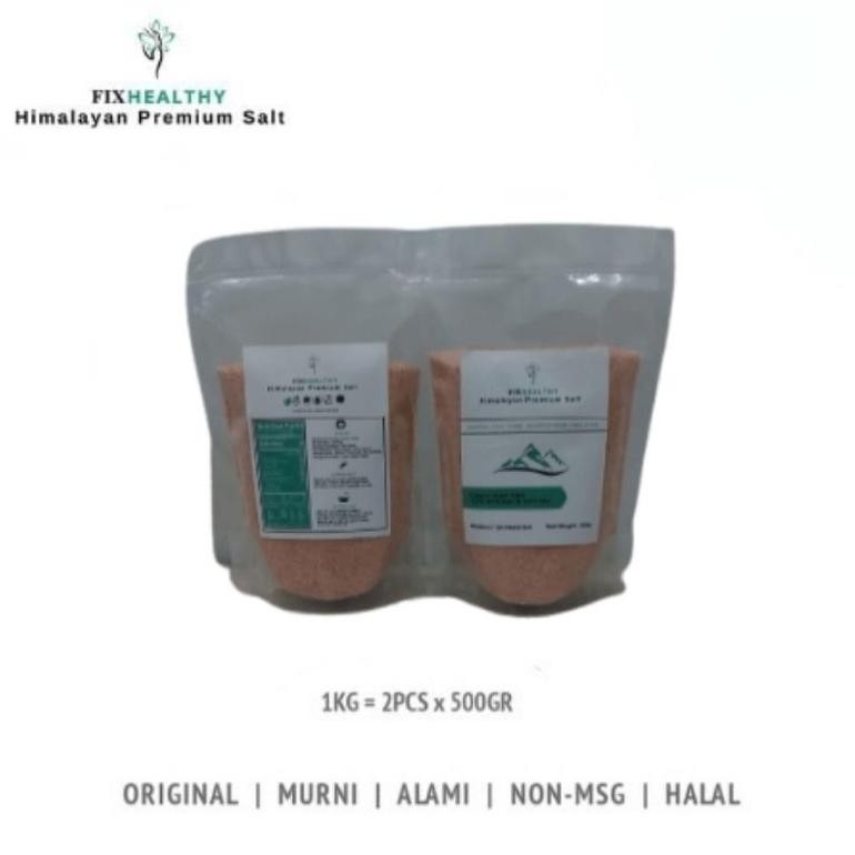 

(Terbaru) Garam Asli Himalaya Fixhealthy 1kg Himalayan Pink Salt Original Pure Super Fine Fixhealthy Himsalt Original (Terlaris)