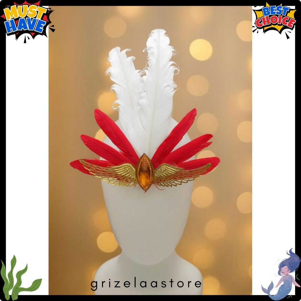 Aksesoris Bando Bulu Merah putih|Bando merah putih karnaval|Bando merah putih viral| bando merah put