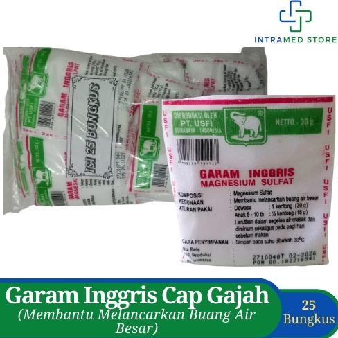 

(Terbaru) Garam Inggris Cap Gajah isi 25 Bungkus - Pelancar Buang Air Besar (Terlaris)