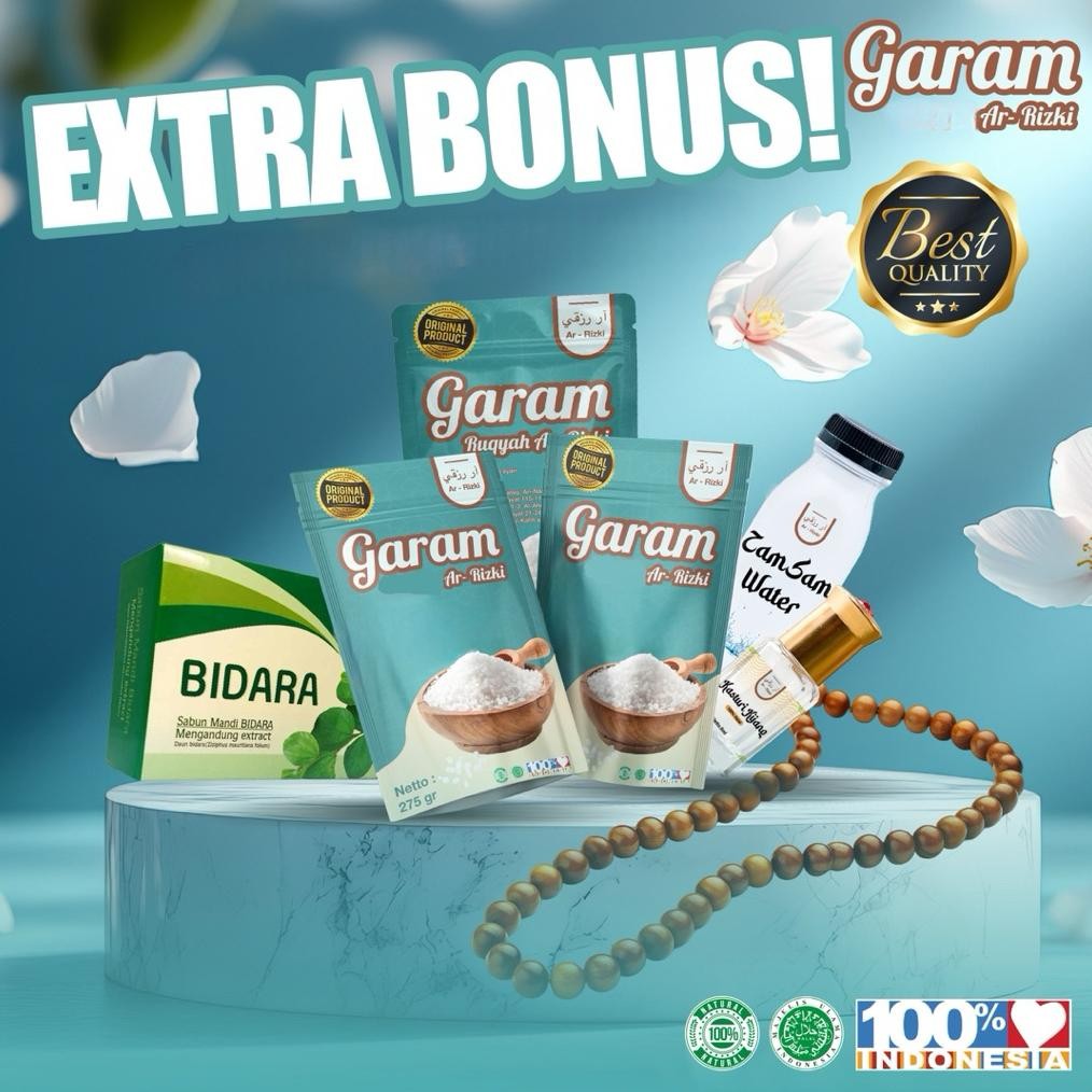 

(Terbaru) Paket Garam Herbal 275gr | Isi 3pcs Garam Parfume Sabun Tasbih Dan ZamZam (Terlaris)