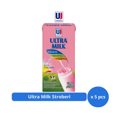 

Ultra Milk Stroberi 125ml x 5 pcs