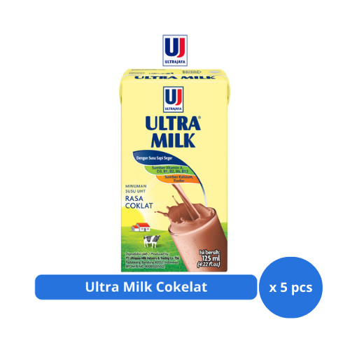 

Ultra Milk Cokelat 125ml x 5 pcs