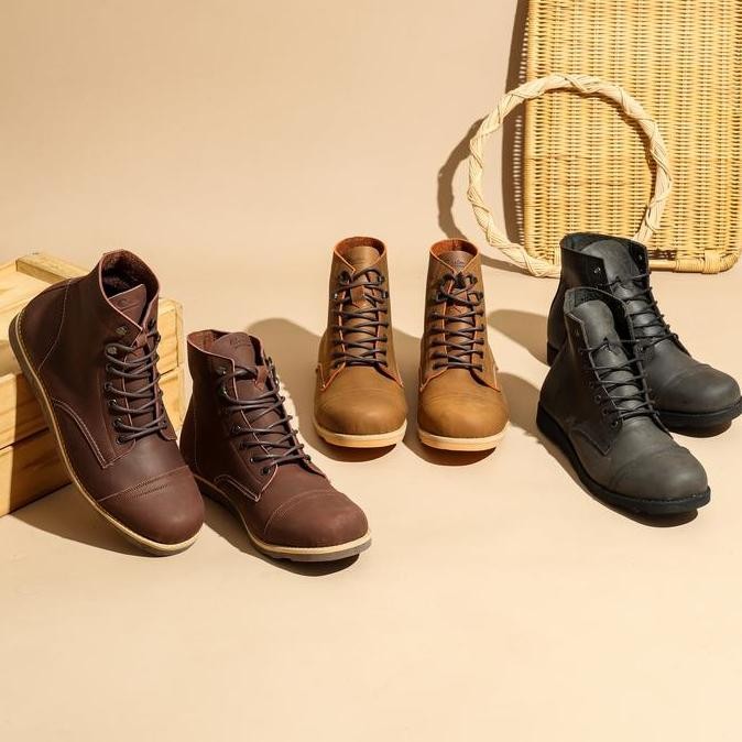 sepatu boot pria sepatu touring sepatu bikers model warior HT