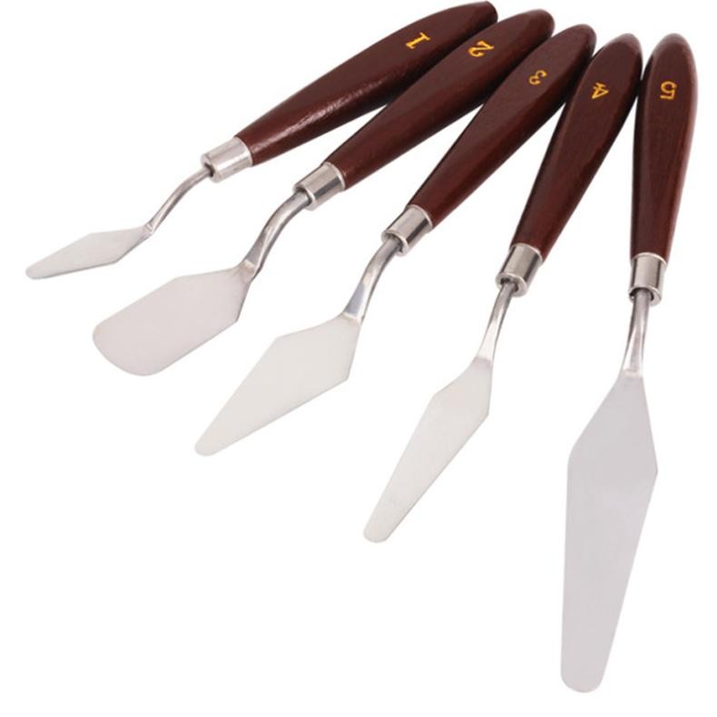 

Sr-32 Promosi! Set Isi 5 Spatula Lukis Painting Knife Pisau Palet Lukis Sr-32