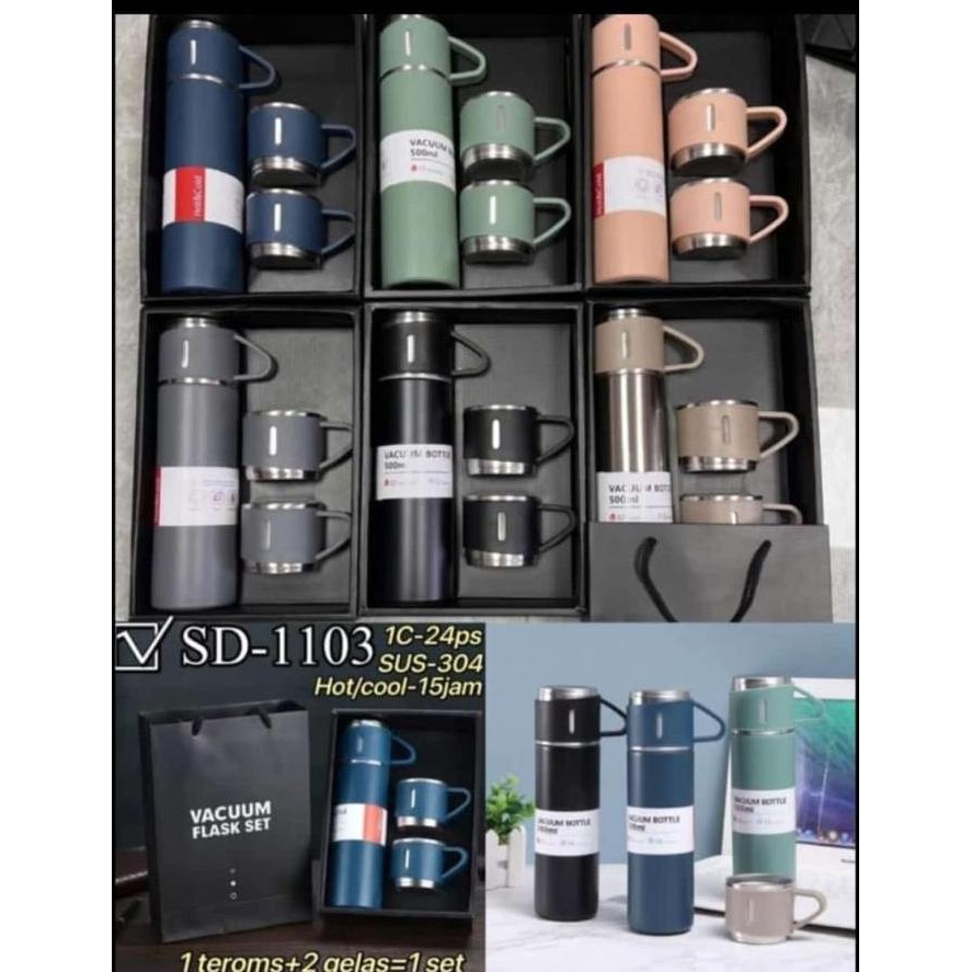 termos sultan set botol minum termos vacuum vakum bottle 500ml