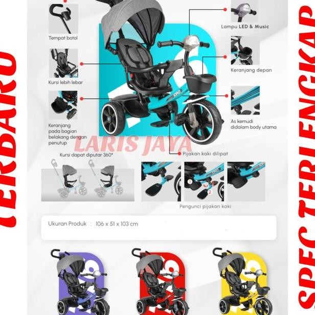 Sepeda Roda Ta Anak Pmb Iora T16 Sepeda Stroller Iora T16 Roda Ta