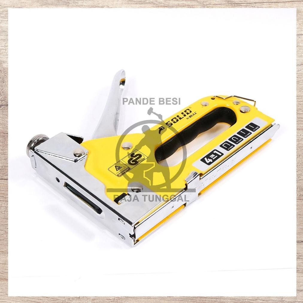 

Terbaru Staples Tembak Premium Original / Staples Gun Tacker 4 In 1 Heavy Duty Solid Bull Slsg04-401 Promo
