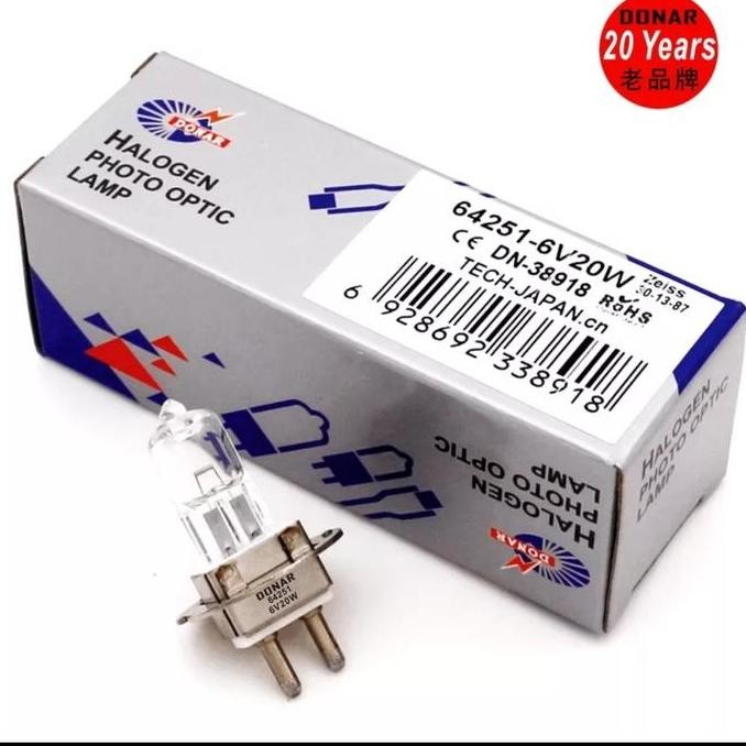 BEBAS ONGKIR - LAMPU SLITLAMP 20W 6V 64251 HLX PG22 T3 Halogen Light Bulb osram