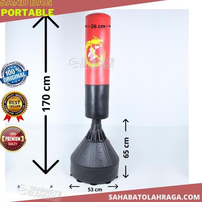 Samsak sansak sandsack sandbag tinju silat portable berdiri Standing