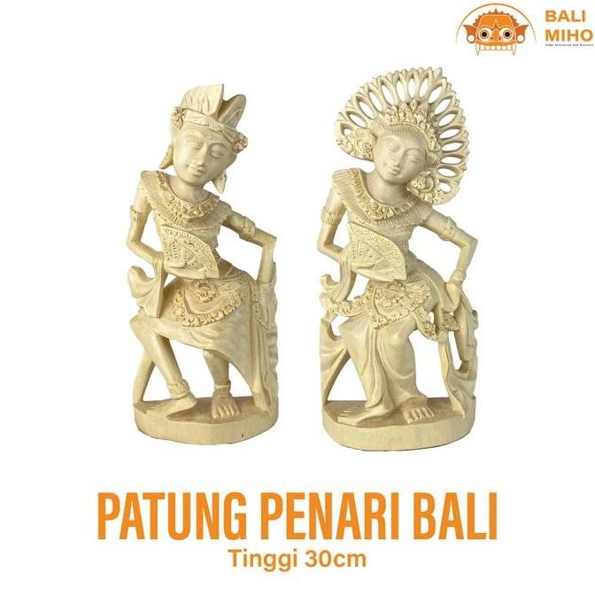 ```````] Patung Janger Duduk Bali 30 Cm/Patung Penari Bali/Patung Janger/Bali