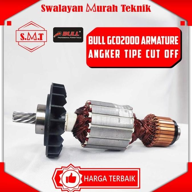 Buruan beli] BULL GCO2000 armatur rotor angkur angker mesin cut off grenda gerinda logam discgrinder