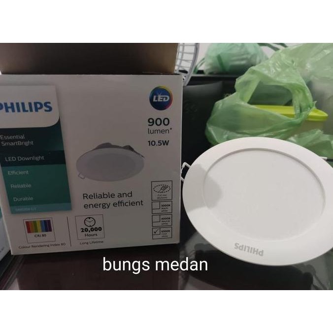 LAMPU LED Philips DN020B 10,5 W 10.5 WATT 10,5W PANEL Downlight Putih