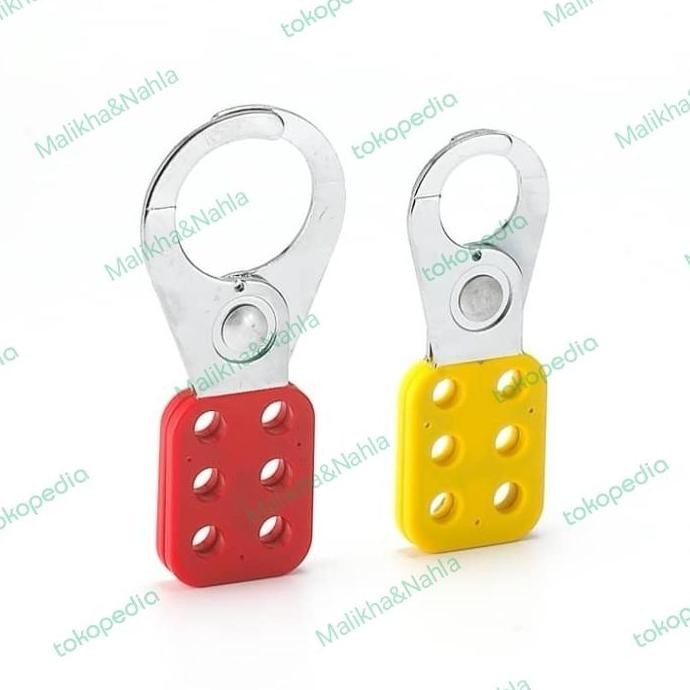

------] Yellow Safety Lockout Scissor Hasp