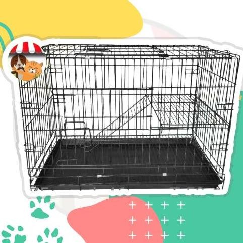 Kandang Kucing Kelinci 2 Tingkat 2 Pintu Tanpa Roda