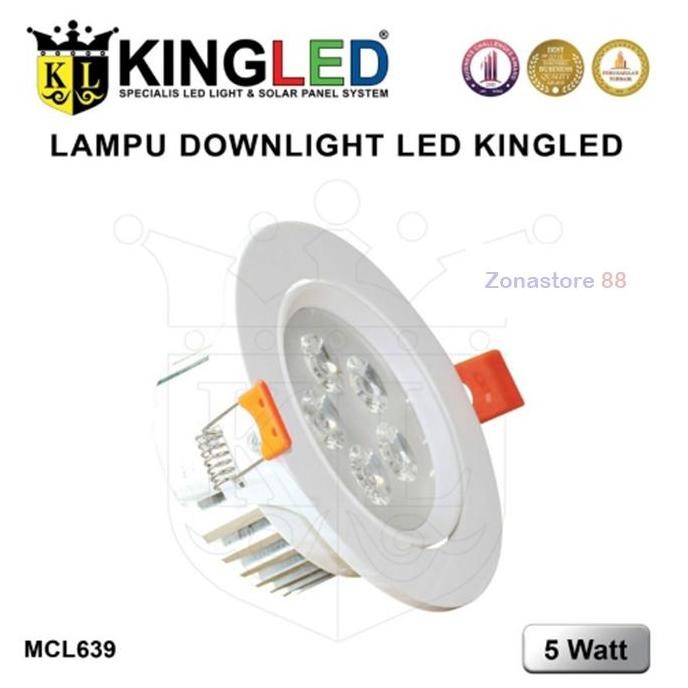 KINGLED Lampu Downlight Plafon LED Sorot 5 Watt Spot Light