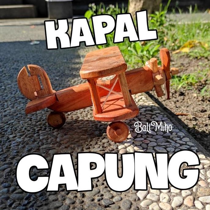 ] miniatur pesawat capung kayu/pesawat kuno kayu/pesawat mini