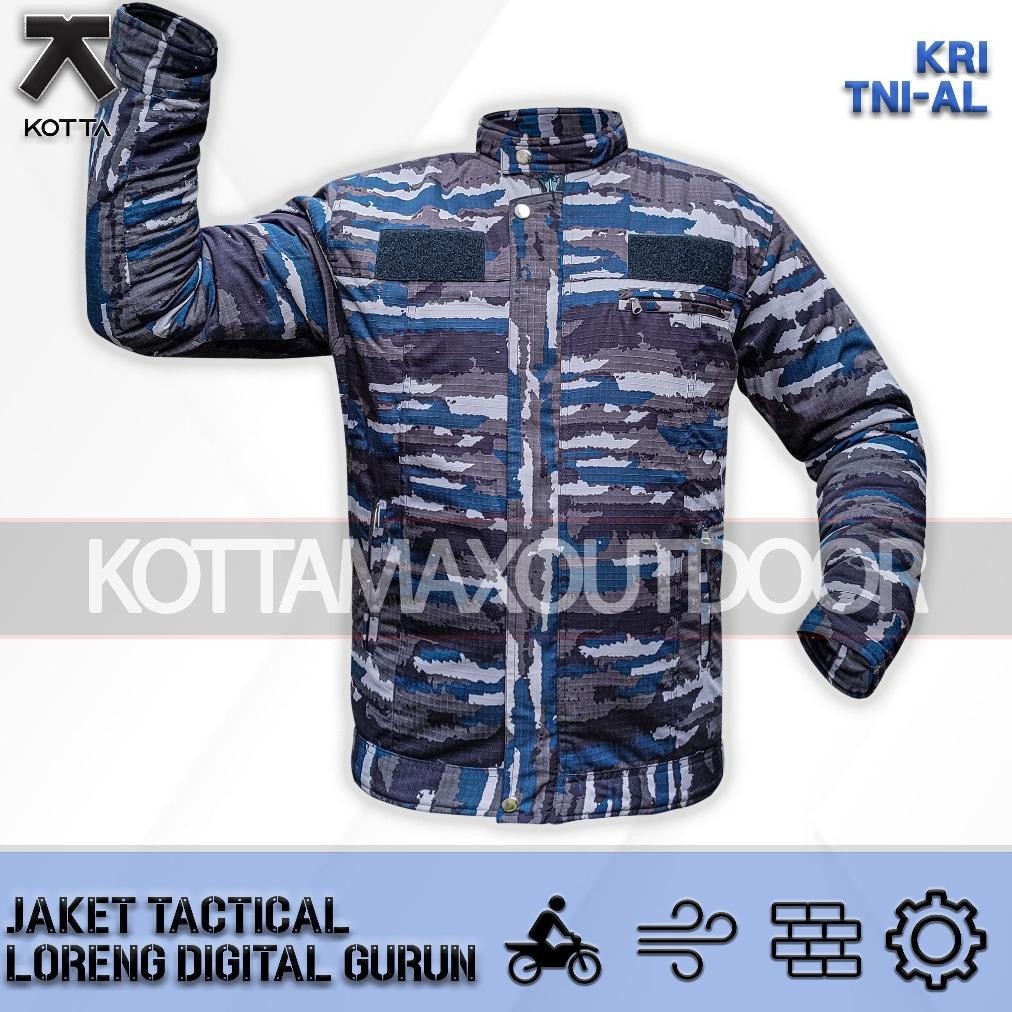 Berkualitas Jaket Tactical Pria Keren Army Loreng KRI Layar TNI AL - Jaket Motor Terbaru ,,