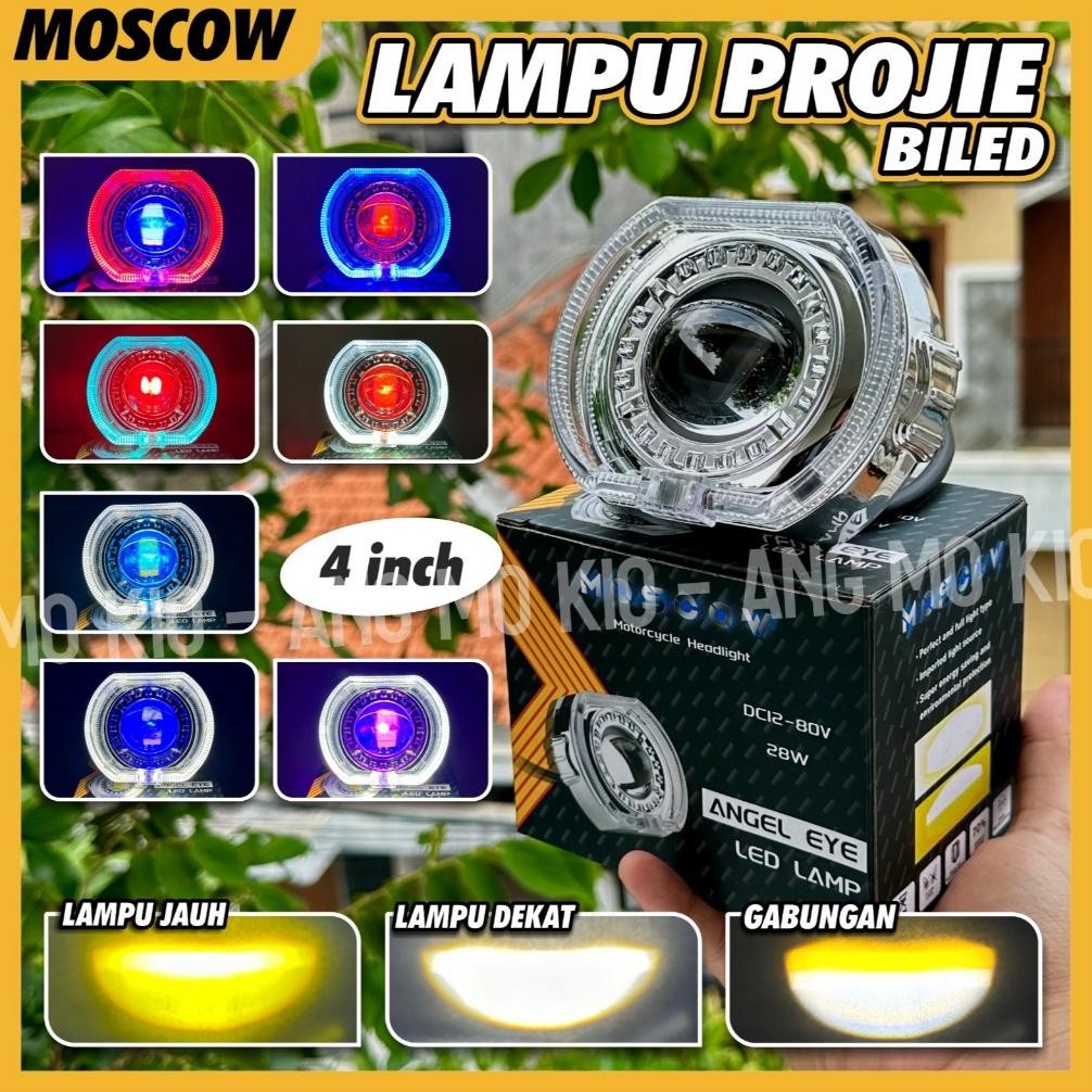 LAMPU PROJIE BILED 4INCH 40 WATT WATERPRoOF LAMPU TEMBAK HI LOW SUPER TERANG PLUS QUALITY MOSCOW ORI