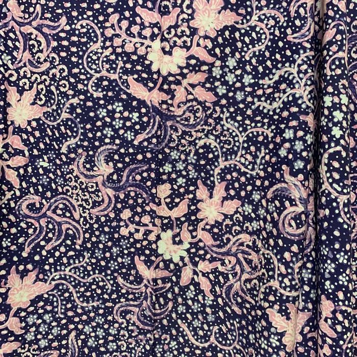 Kain Batik Tulis Asli Lasem Baby Pink Navy Sekarjagat Cantik