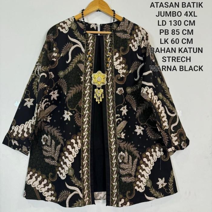 Blouse Atasan Batik Jumbo Ld 130 Cm Model Outer Koleksi