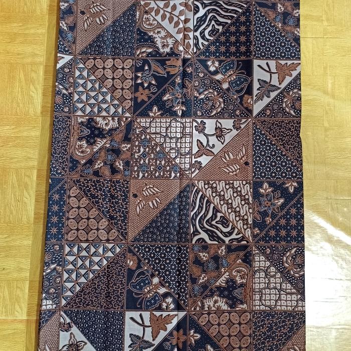 kain batik jarik cap motif perca tambal warna alam tanahan