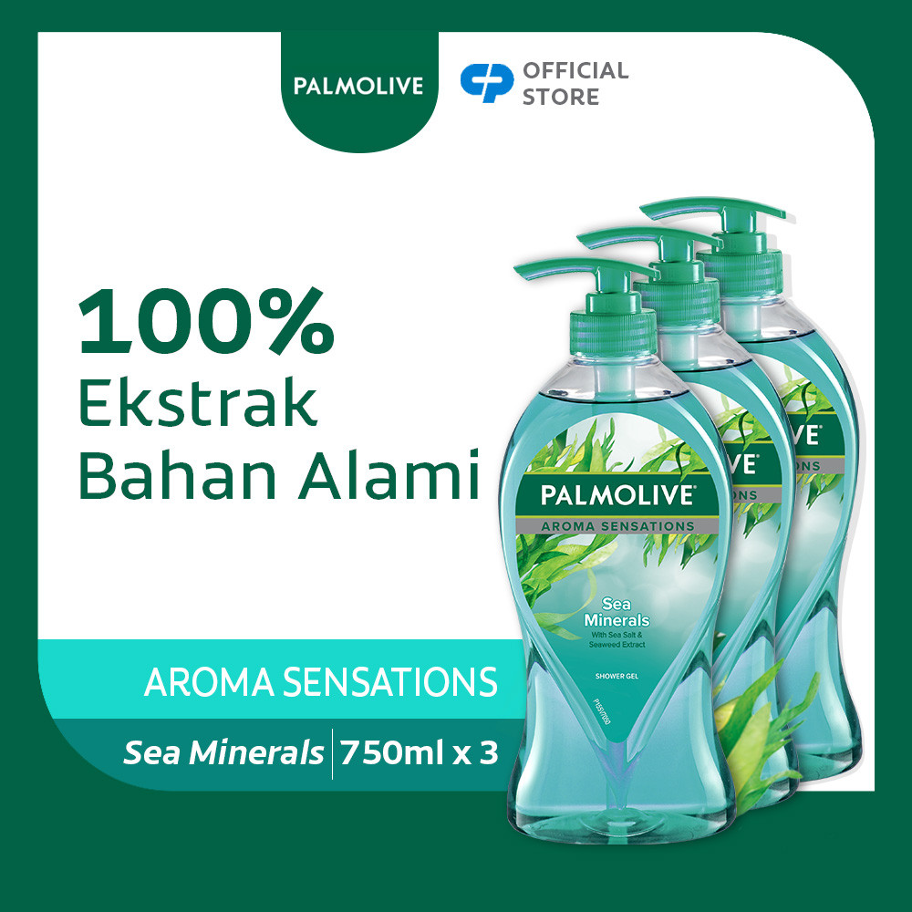 Palmolive Aromatherapy Sea Minerals Massage 750ml - Sabun Mandi Cair (3pcs)