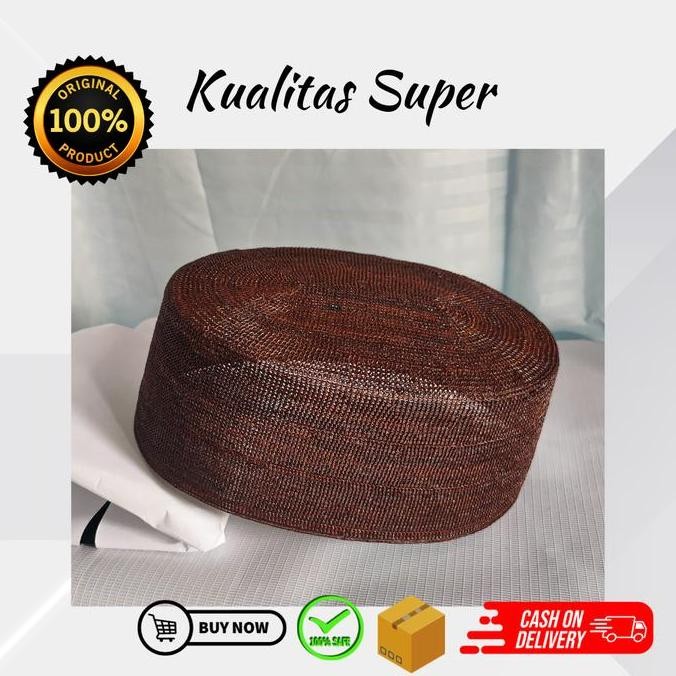 KOPIAH RESAM KUALITAS SUPER 3 ASLI BANGKA BELITUNG PECI RESAM PECI RAJUT TENUN KHAS DAERAH LOKAL SON