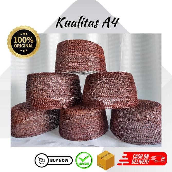 KOPIAH RESAM KUALITAS A4 ASLI BANGKA BELITUNG PECI RESAM PECI RAJUT TENUN KHAS DAERAH LOKAL PECI RGB