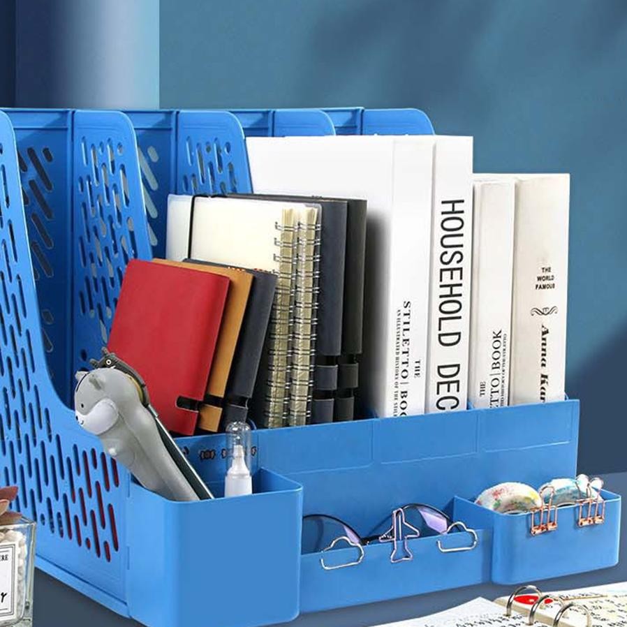 

Desk Organizer File Penyimpanan Serbaguna Rak Meja Buku Dengan Tempat Fo001