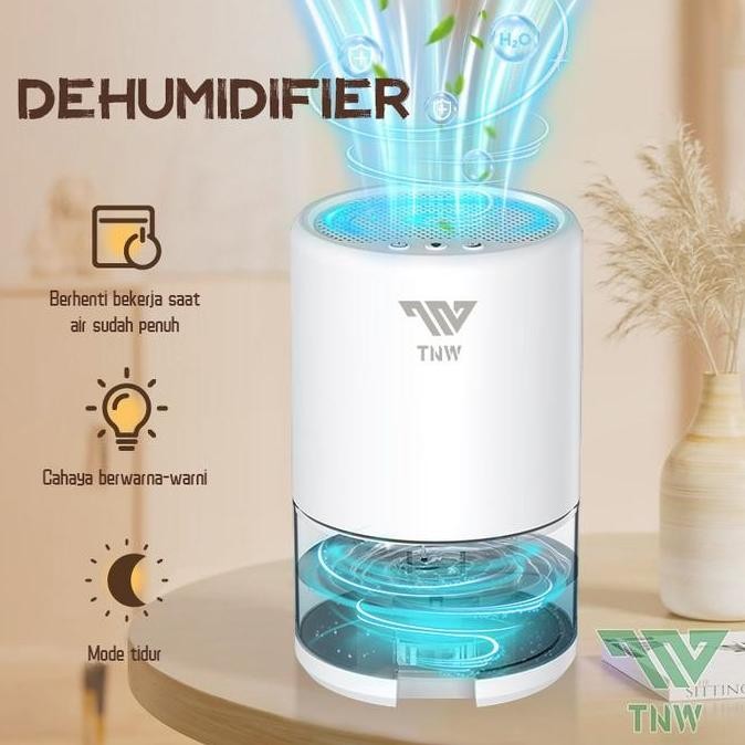 Tnw Hd10 Dehumidifier 1L Air Dryer 2 In 1 Air Purifier Portabel Dehumidifier Serap Air Penyerap Kele