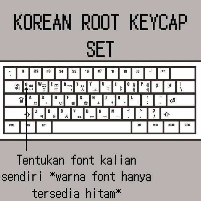 Keykraft Keycaps Korean ( Hangul ) Keycap Set (60%) Co