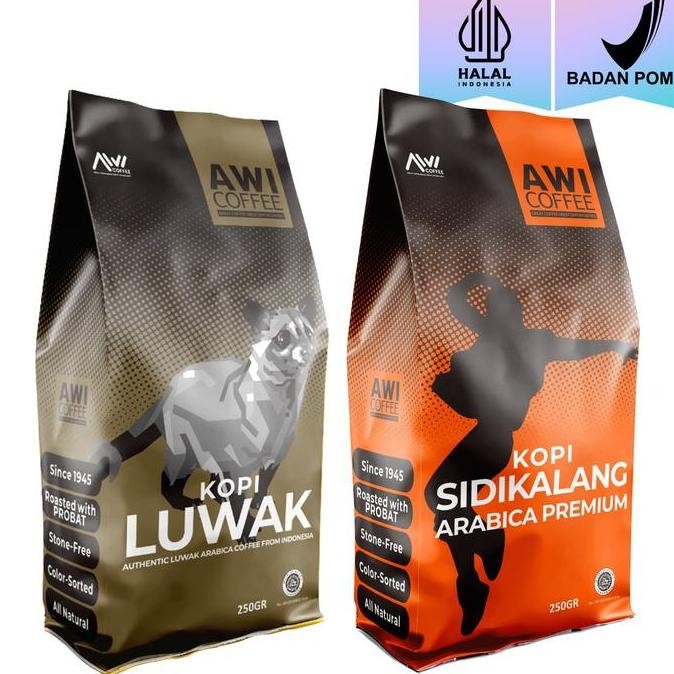 

Awi Coffee Luwak 250 Gr + Sidikalang Arabica Premium 250 Gr | Arabica