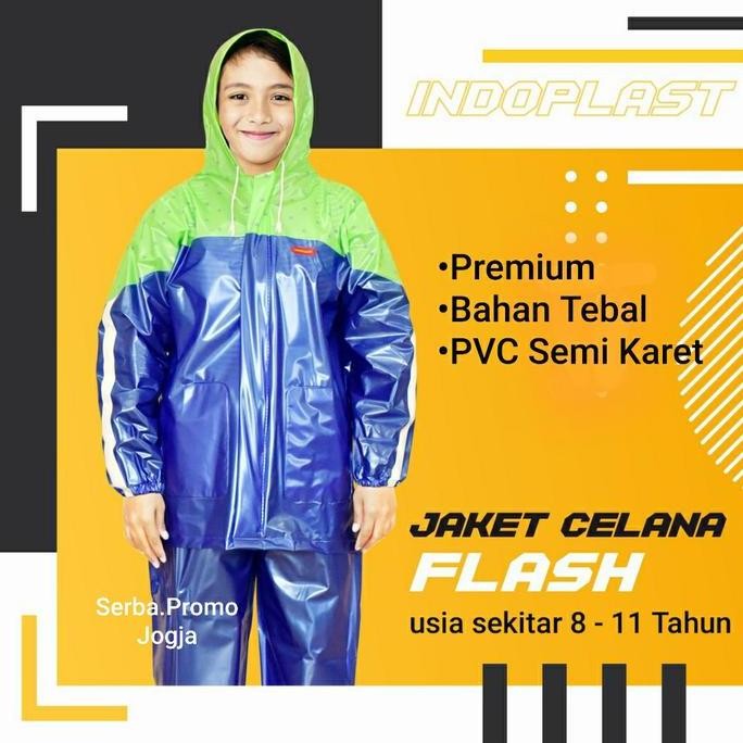 Termurah Setelan Jas Hujan Anak Sd Flash - Jas Hujan Jaket Celana Remaja Flash Ter-46