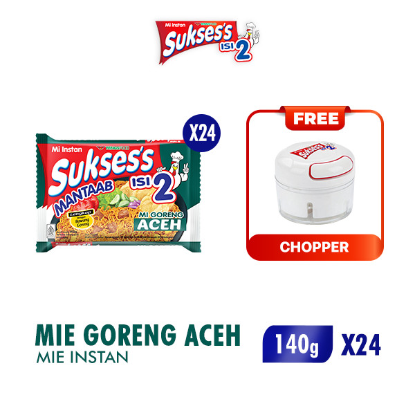 

Suksess Mie Instan Goreng Aceh 140 gr x24 Free Chopper