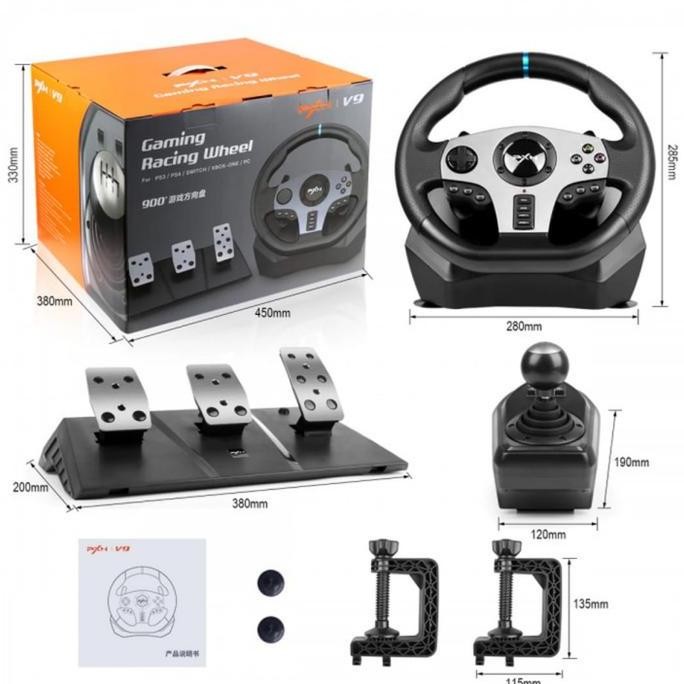 Stir Pxn V9 Steering Wheel Plus Clutch Shifter Sejenis Logitech G29 Co