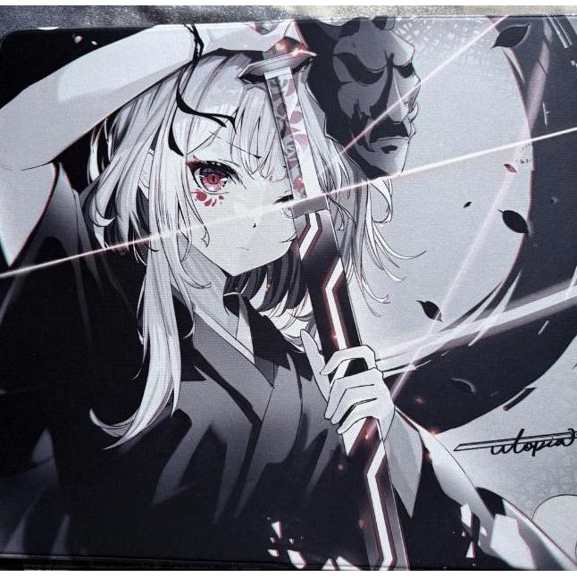 Utopia Gaming Black Blade 1 Poron Base Gaming Mousepad Anime Vaxee Pa Surface (Control-Hybrid) Co