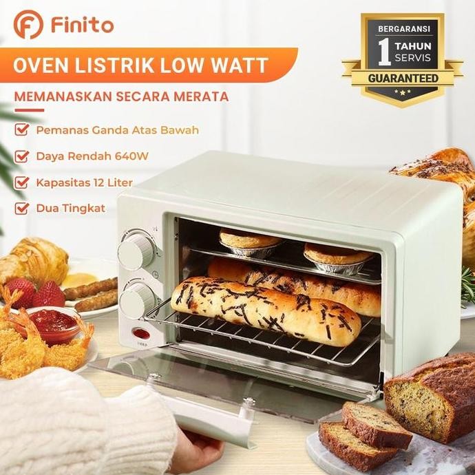 Indytiaras Finito Oven Mini 12 L - Low Watt 640 Watt Super Cantik Mesin Pemanas - Co