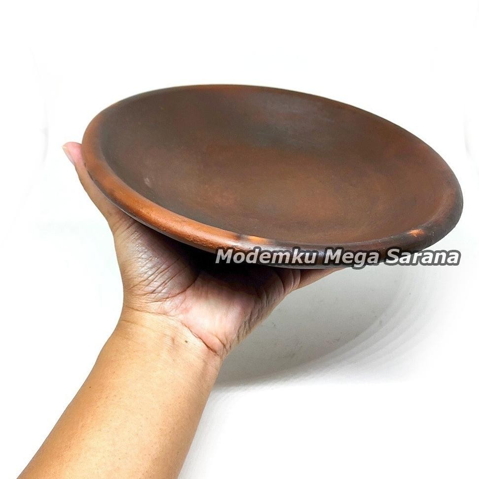 Bisa Cod Gerabahku |  Cobek Cowek Piring Sambal Gerabah Tanah Liat Ukuran Besar Tradisional - Diamet