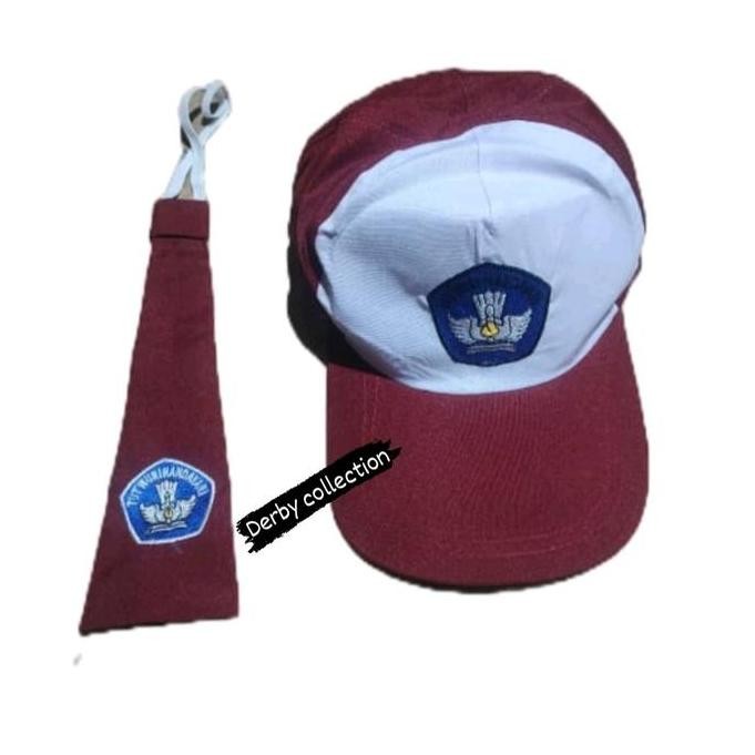 DE176 >> topi sekolah sd plus dasi sd.wanita-lakiblaki Fashion