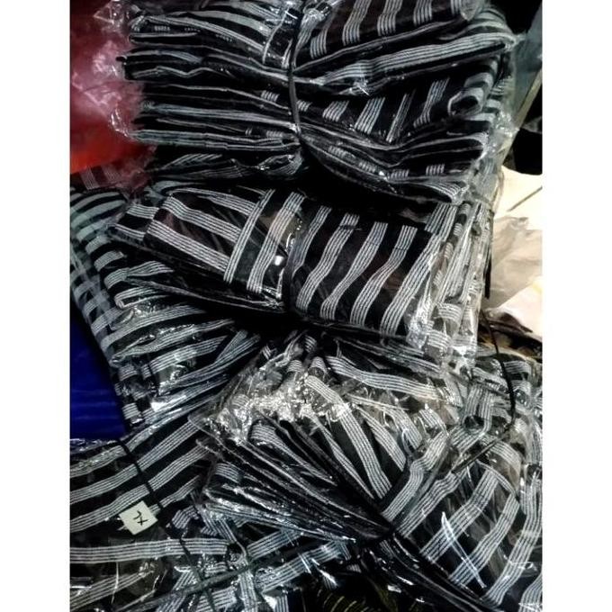 Baju Surjan Lurik Abu Shanghai Koko Cina - Baju Batik Lurik Murah