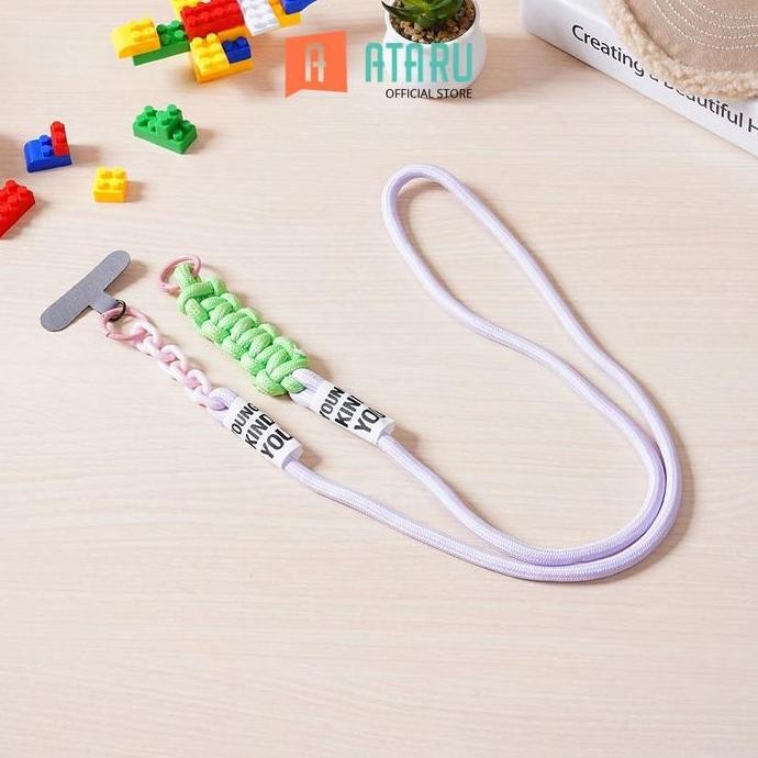 

PROMO - Au Lanyard Color Block Strap - Ungu/Hijau Tali Leher Name Tag Id Card Kartu Akses Gantungan Tanda Pengenal Tali Gantungan Hp