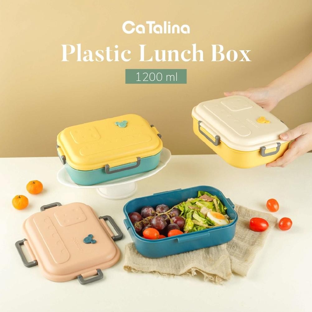 CaTalina Lunch Box 1200 ml Kotak Makan Plastik Anak BPA Free